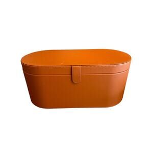 DYSON Airwrap Styler Leather Large Storage Hard Box Tan Brown CASE ONLY